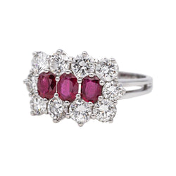 Ring White gold Ruby