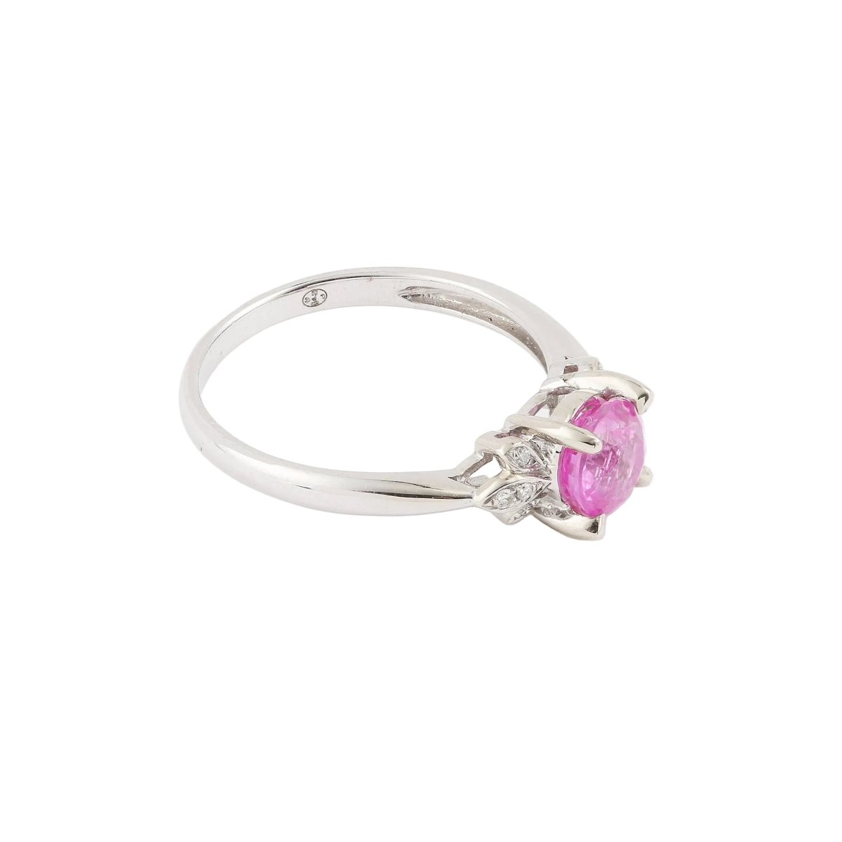 Bague Trilogie en or blanc, saphir et diamants - Castafiore