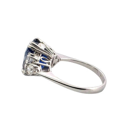 Bague Trilogie en or blanc, saphir et diamants - Castafiore