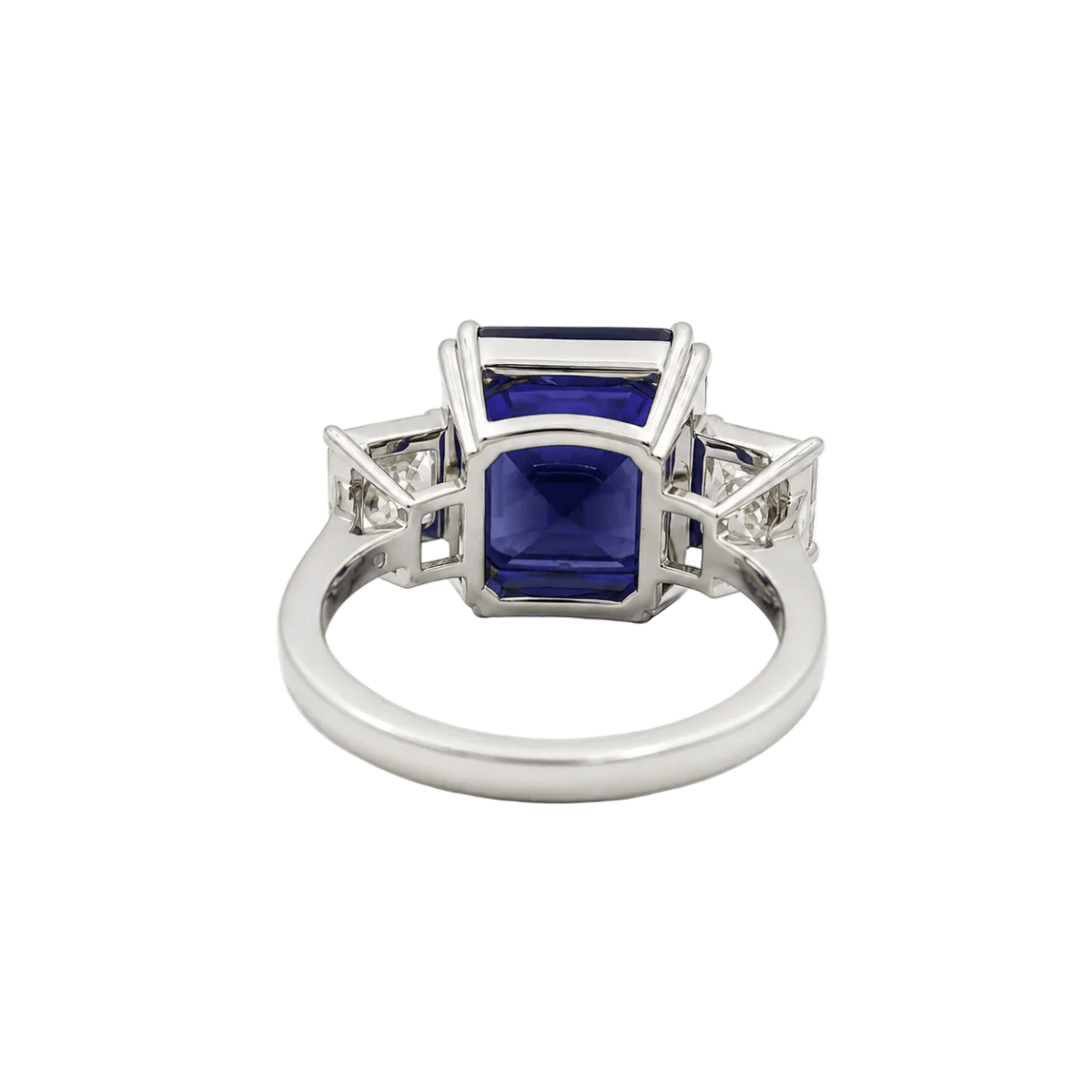 Bague Trilogie en or blanc, tanzanite et diamants - Castafiore