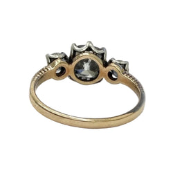 Bague Trilogie en or jaune, argent et diamants - Castafiore