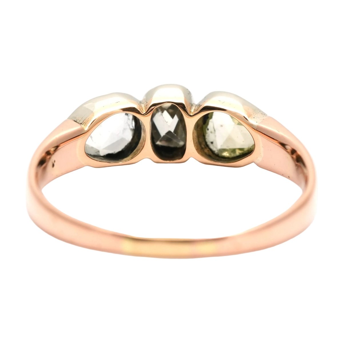 Bague Trilogie en or jaune, argent et diamants - Castafiore