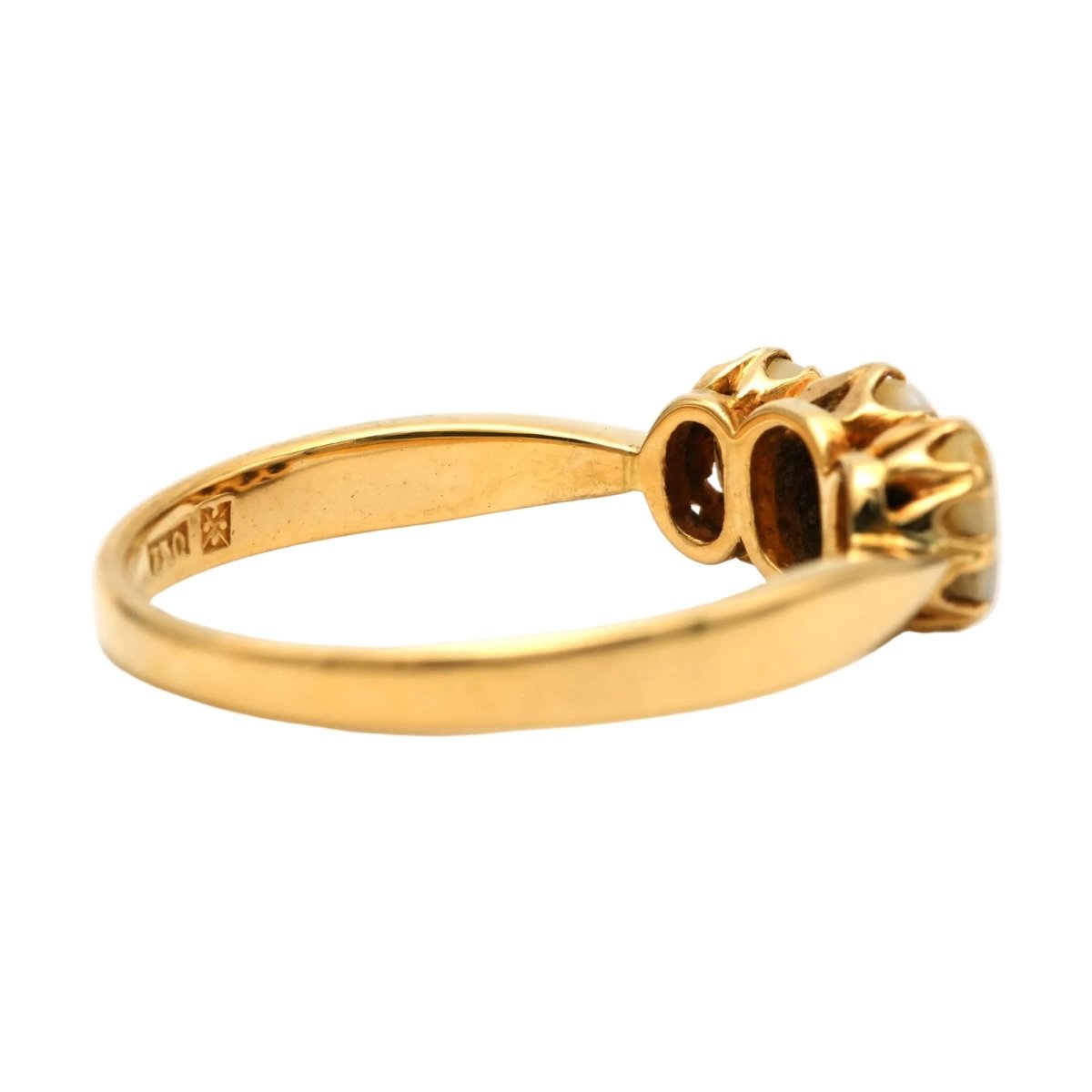 Bague Trilogie en or jaune et dents - Castafiore