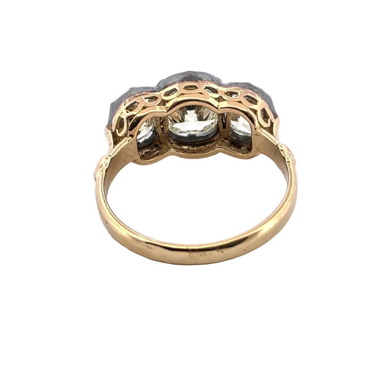 Bague Trilogie en or jaune et diamants - Castafiore