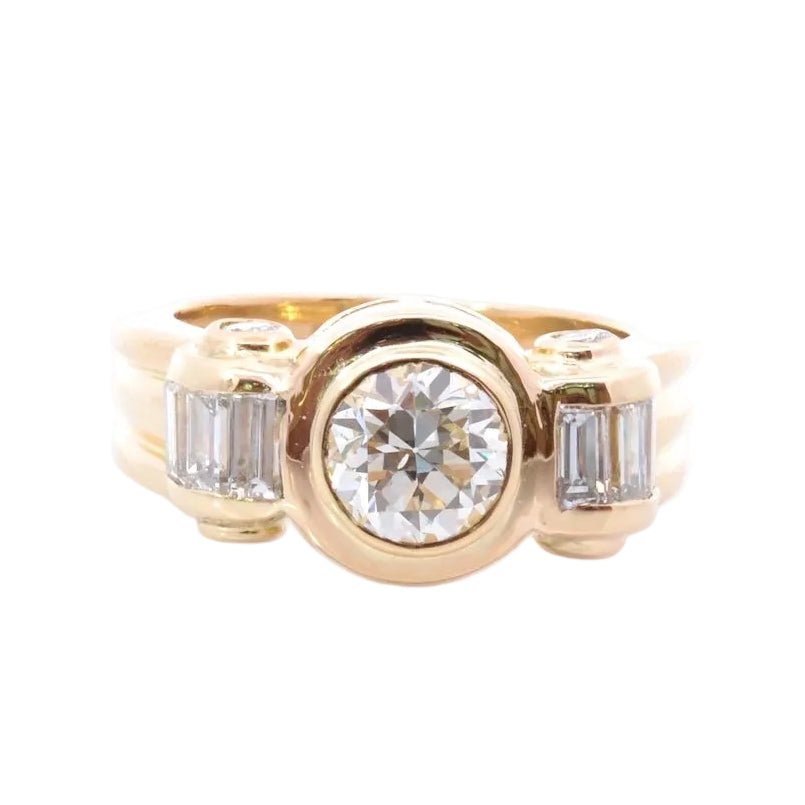Bague Trilogie en or jaune et diamants - Castafiore