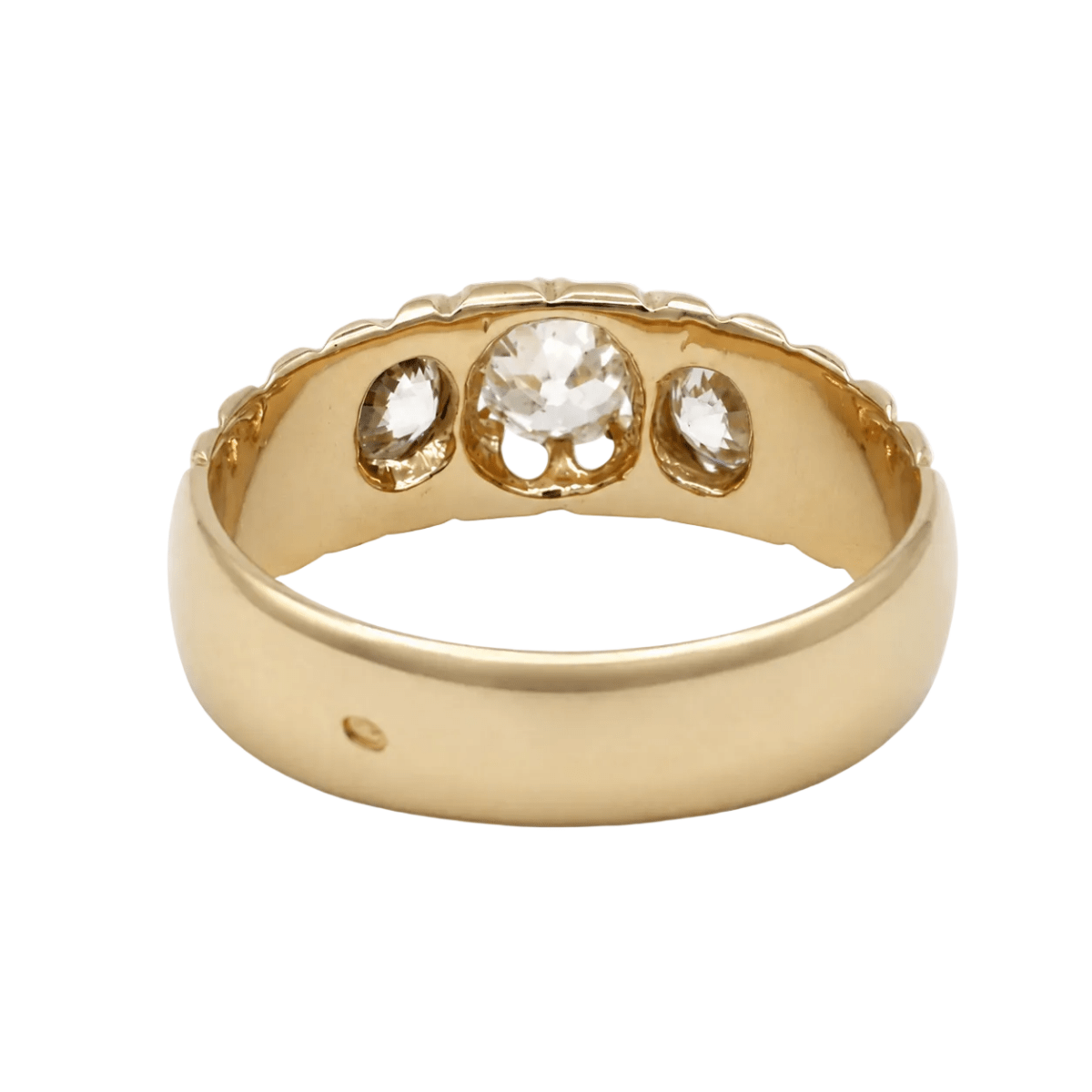 Bague Trilogie en or jaune et diamants - Castafiore