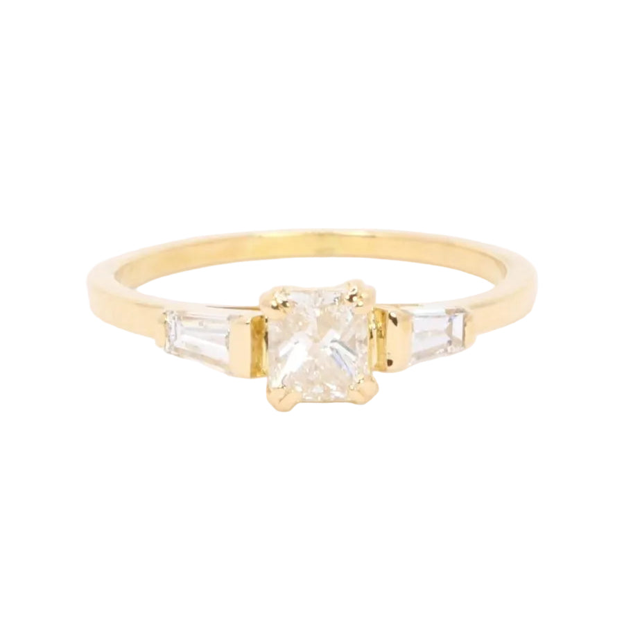 Bague trilogie en or jaune et diamants - Castafiore