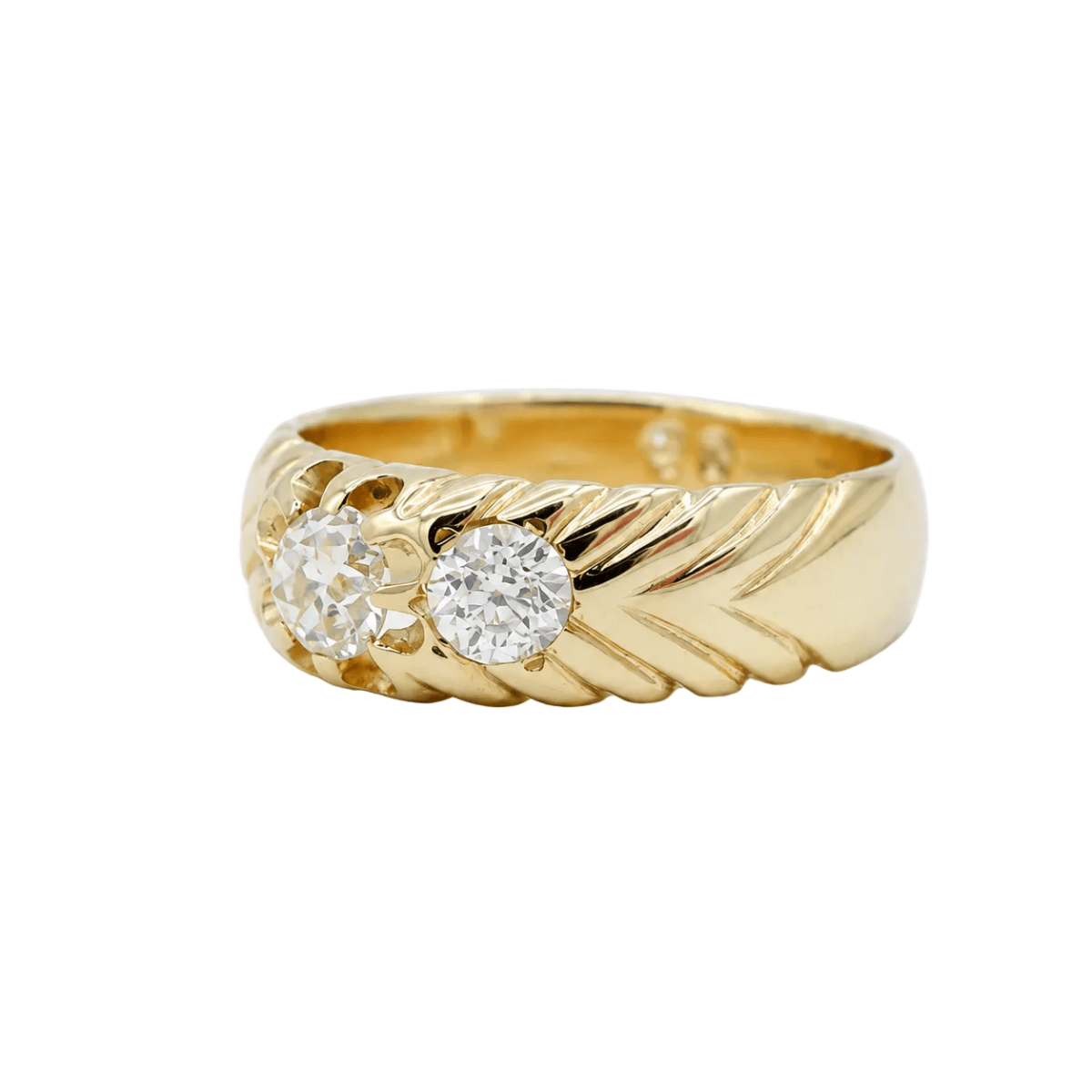 Bague Trilogie en or jaune et diamants - Castafiore