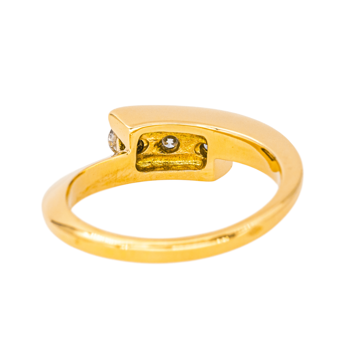 Bague Trilogie en or jaune et diamants - Castafiore