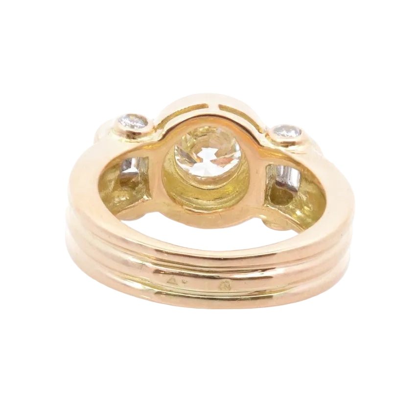 Bague Trilogie en or jaune et diamants - Castafiore