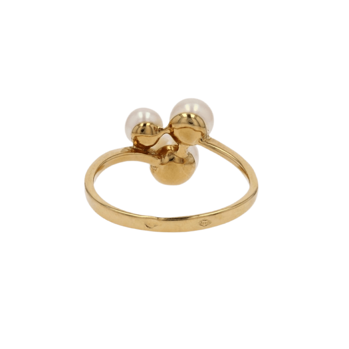 Bague Trilogie en or jaune et perles - Castafiore