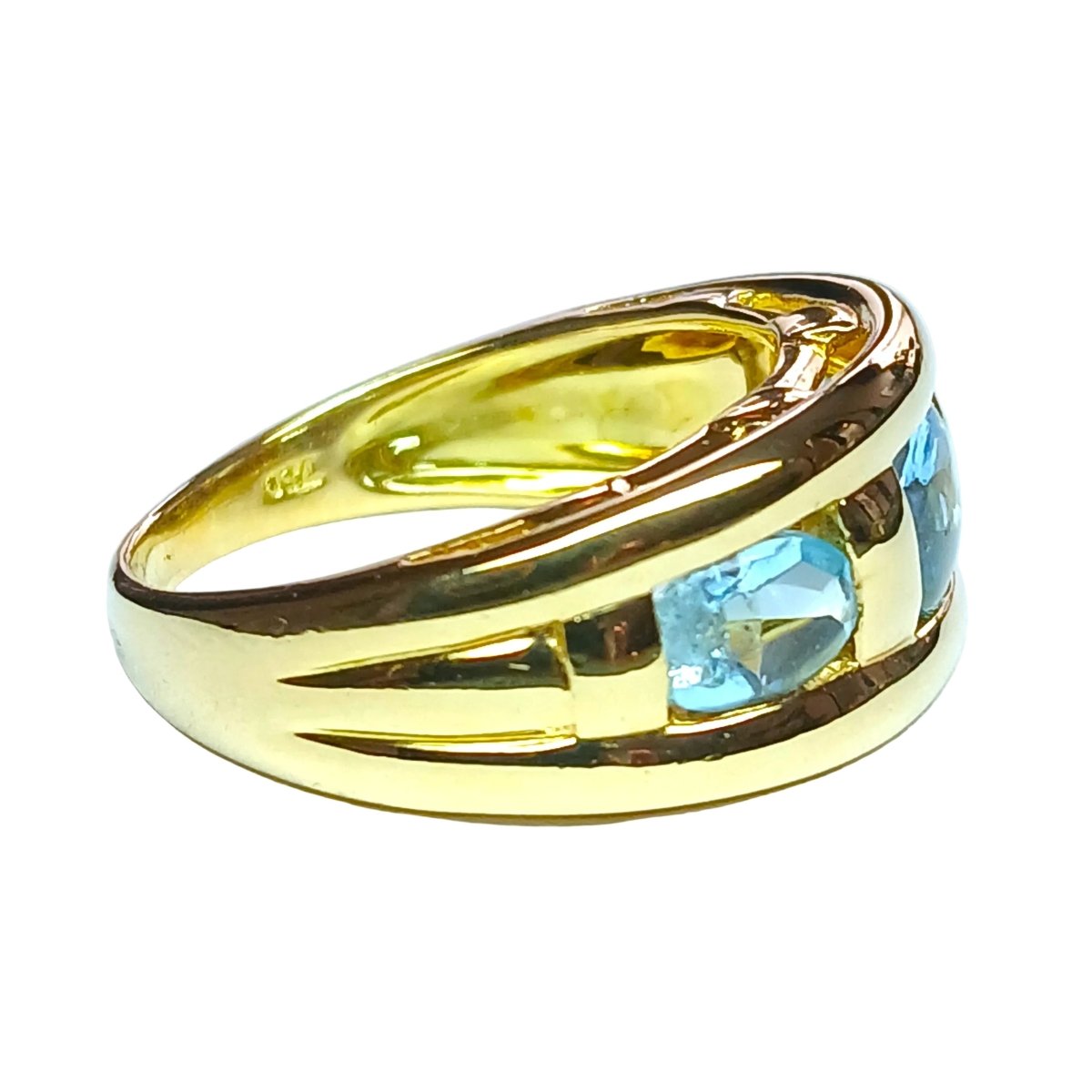Bague Trilogie en or jaune et topazes - Castafiore