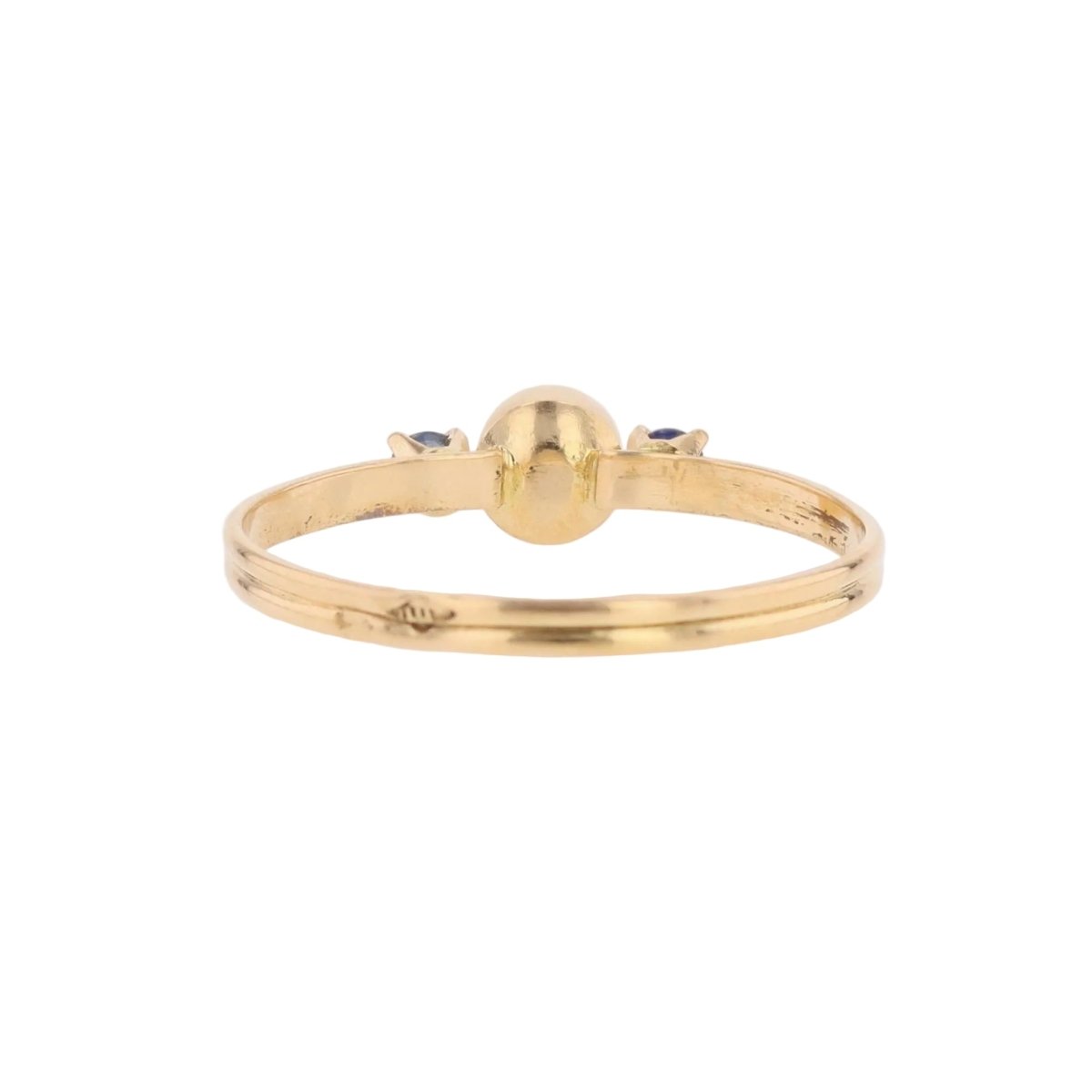 Bague Trilogie en or jaune, perle et saphirs - Castafiore