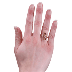 Bague Trilogie en or jaune, rubis et diamant - Castafiore