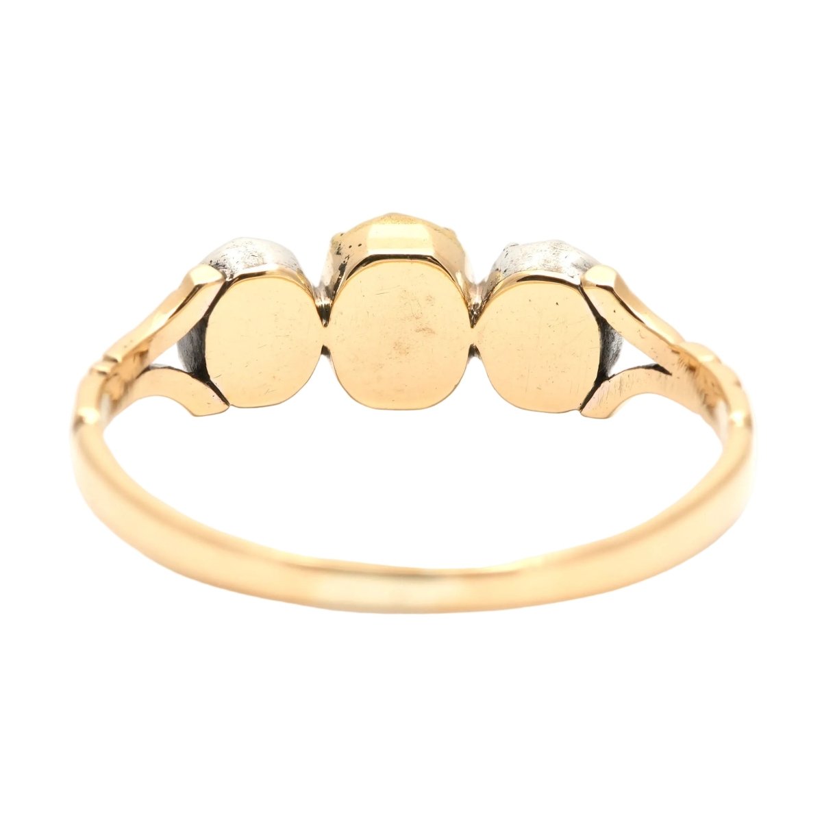 Bague Trilogie en or jaune, rubis et diamants - Castafiore