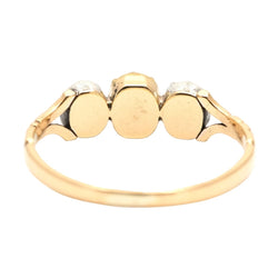 Bague Trilogie en or jaune, rubis et diamants - Castafiore