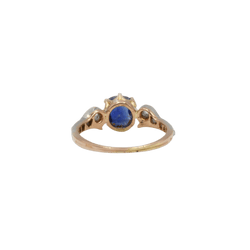 Bague Trilogie en or jaune, saphir et diamants - Castafiore