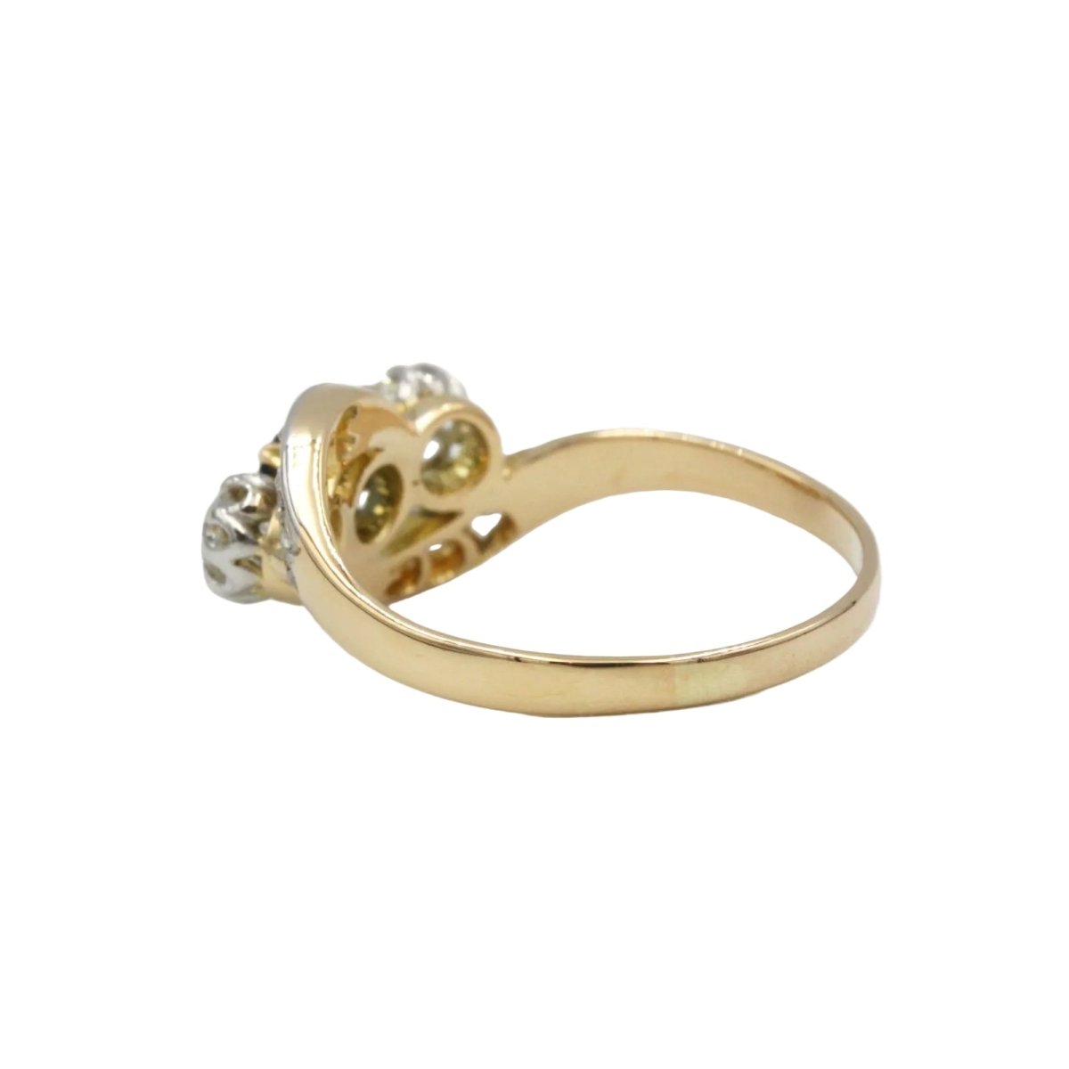 Bague Trilogie en or jaune, saphir et diamants - Castafiore