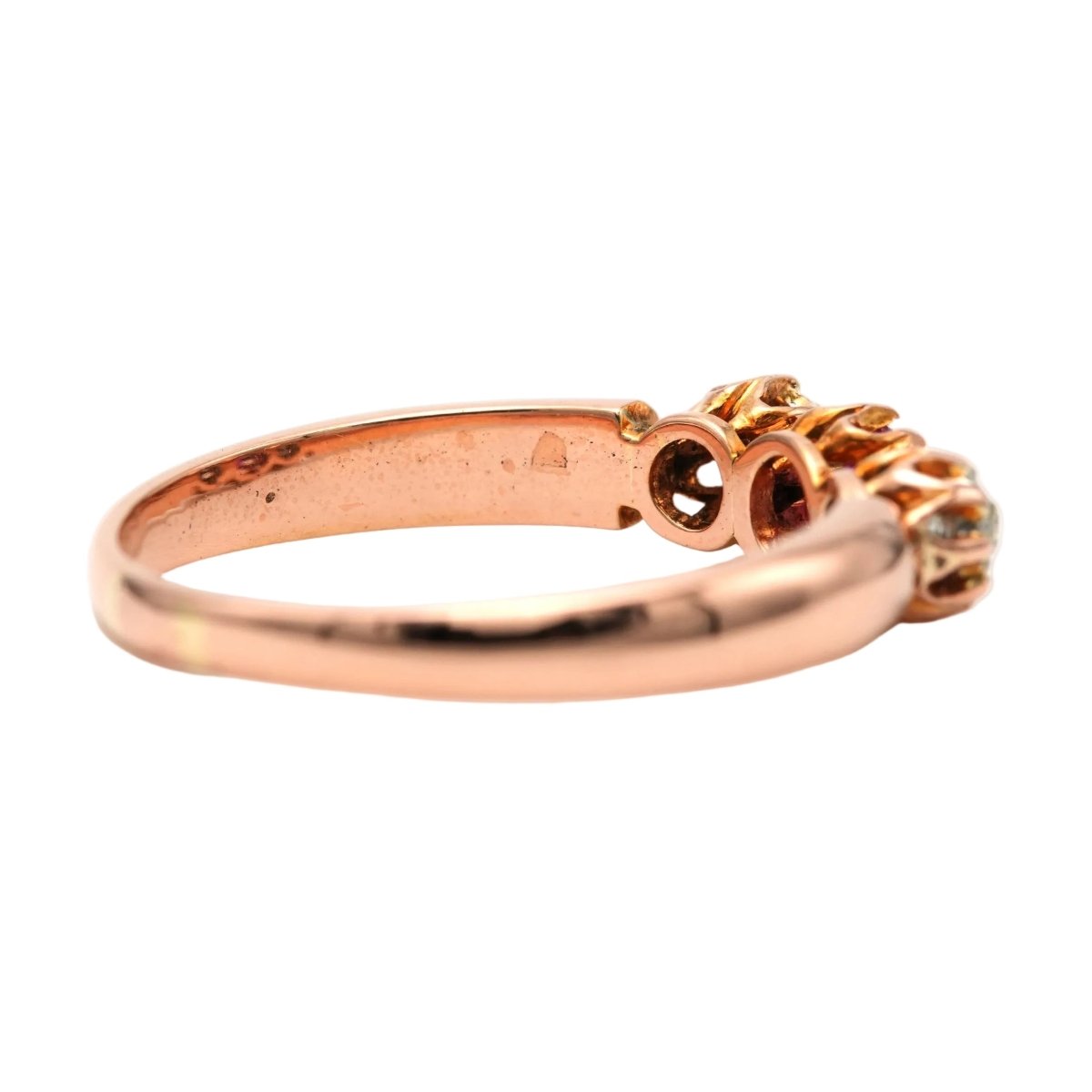 Bague Trilogie en or jaune, saphir et diamants - Castafiore