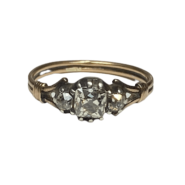 Bague Trilogie en or rose et diamants - Castafiore