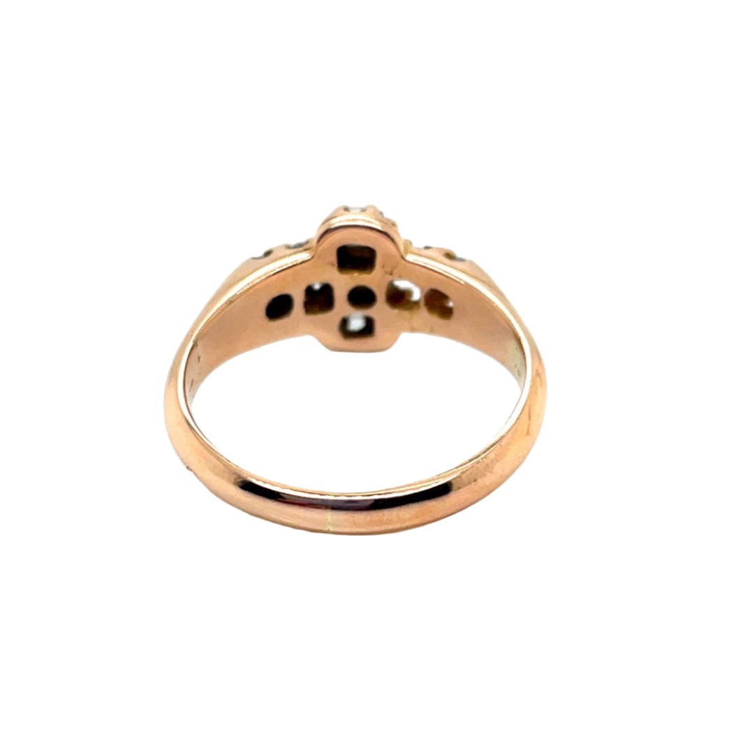 Bague Trilogie en or rose et diamants - Castafiore