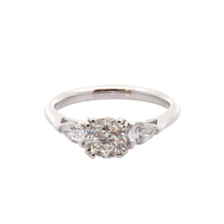 Bague trilogie en platine et diamants - Castafiore