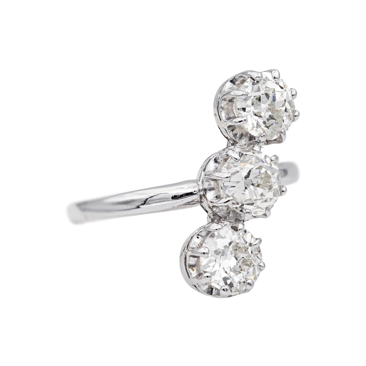 Bague Trilogie en platine et diamants - Castafiore