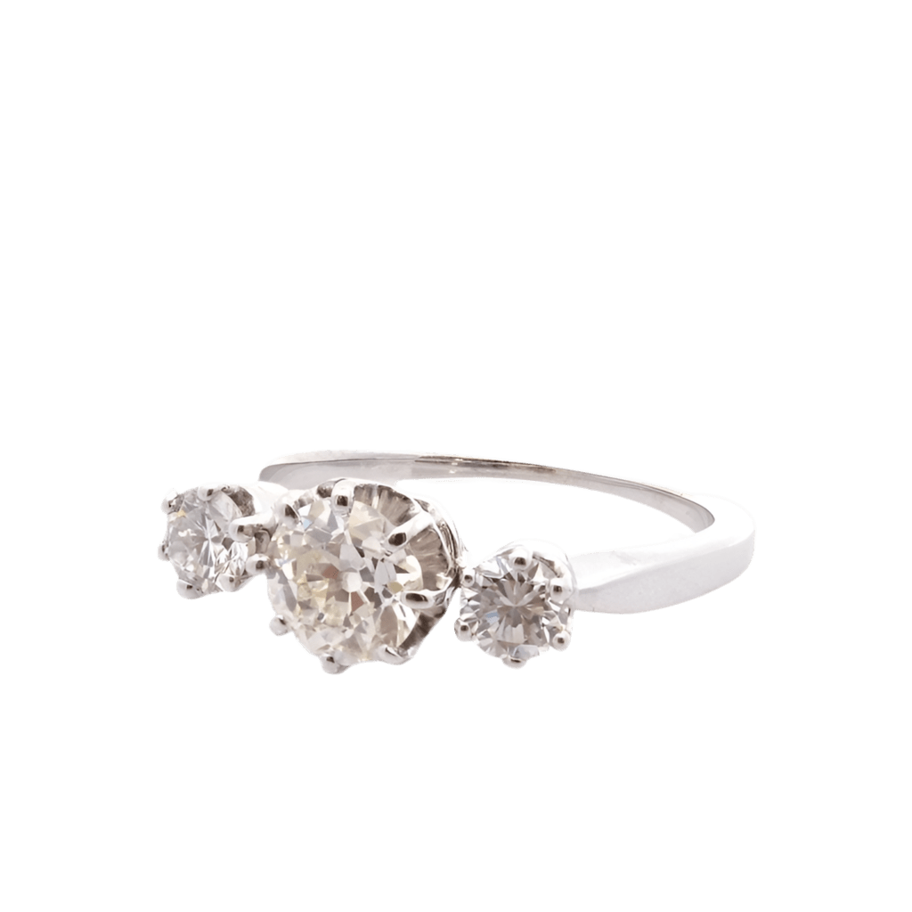 Bague Trilogie en platine et diamants - Castafiore