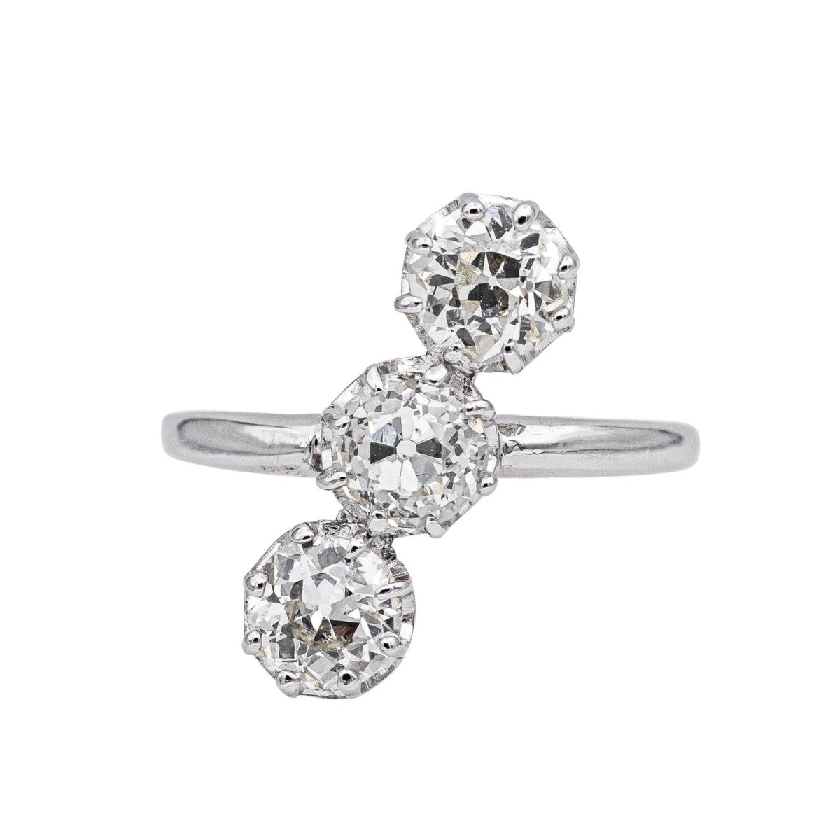 Bague Trilogie en platine et diamants - Castafiore