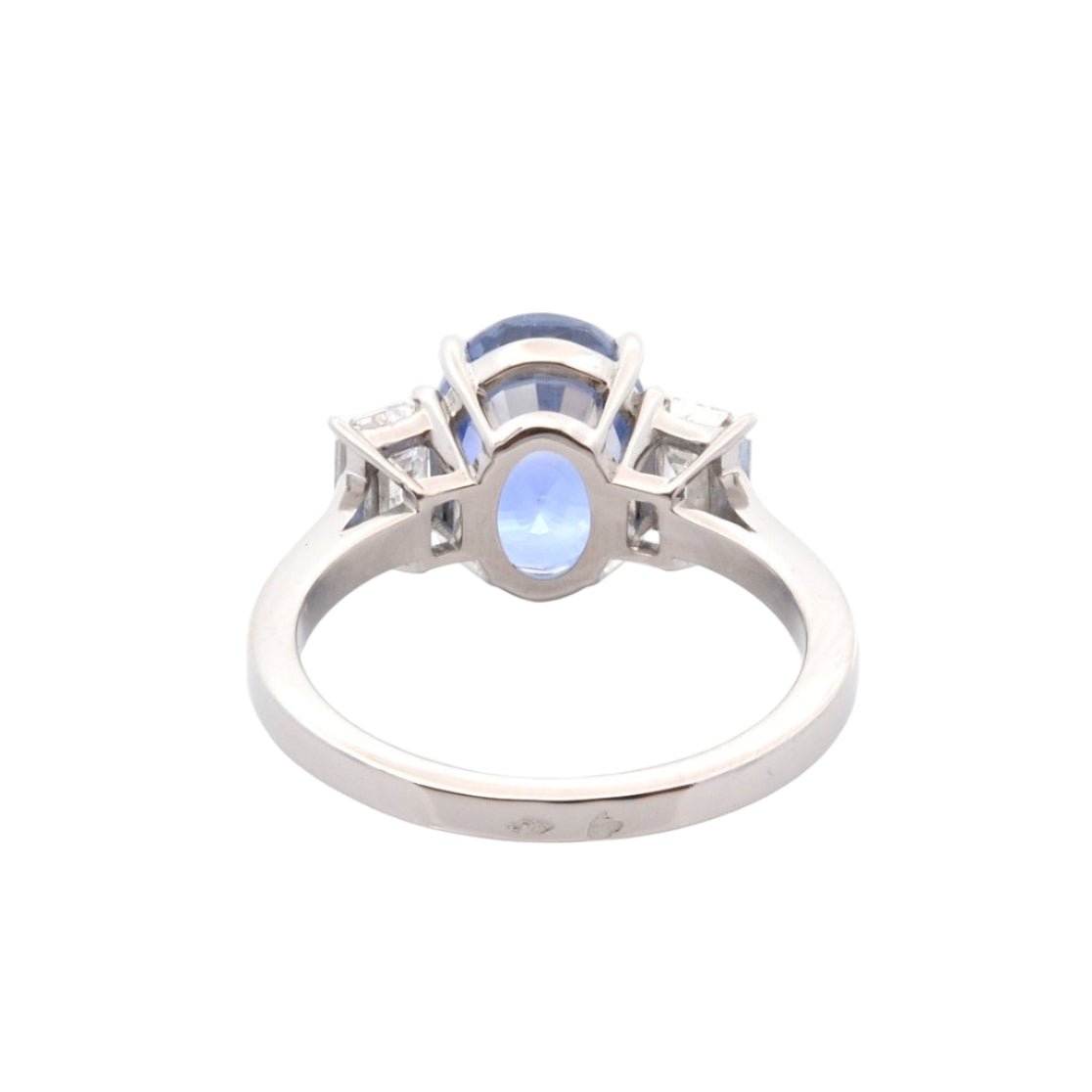 Bague Trilogie en platine, saphir et diamants - Castafiore