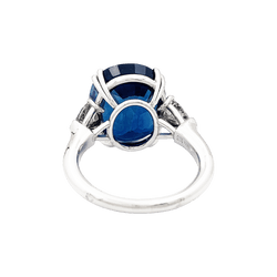 Bague Trilogie HARRY WINSTON en platine, saphir et diamants - Castafiore