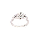 Bague trilogie or blanc diamant rond 2.07 ct diamants poires - Castafiore