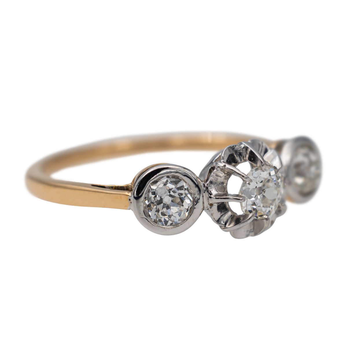 Bague Trilogie Or jaune Diamant - Castafiore