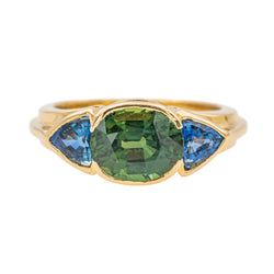 Bague Trilogie Or jaune Saphir - Castafiore