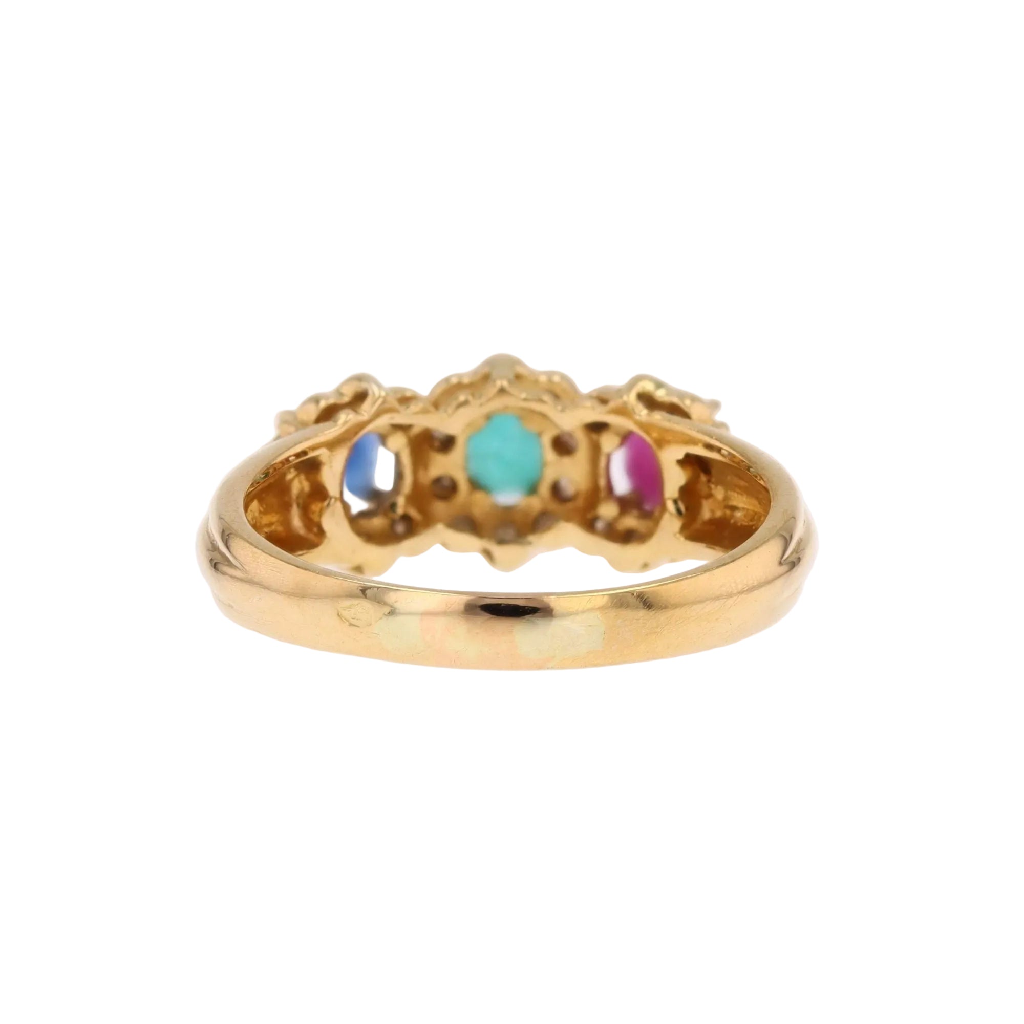 Bague émeraude saphir rubis diamants