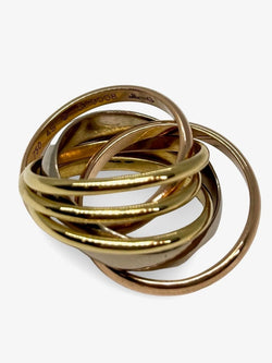 Bague Trinity Cartier 3 ors 6 anneaux - Castafiore