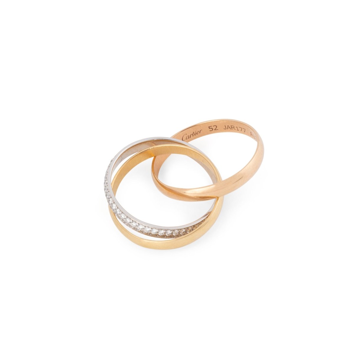 Bague Trinity CARTIER trois ors et diamants - Castafiore