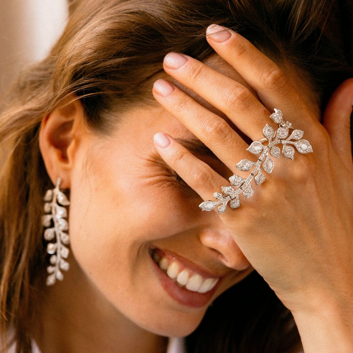 Bague Triple en or blanc et diamants - Castafiore