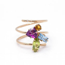 Bague Tuttifrutti en or rose - Castafiore