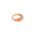 Bague Van Cleef &amp; Arpels, collection Philippine en or jaune et corail - Castafiore