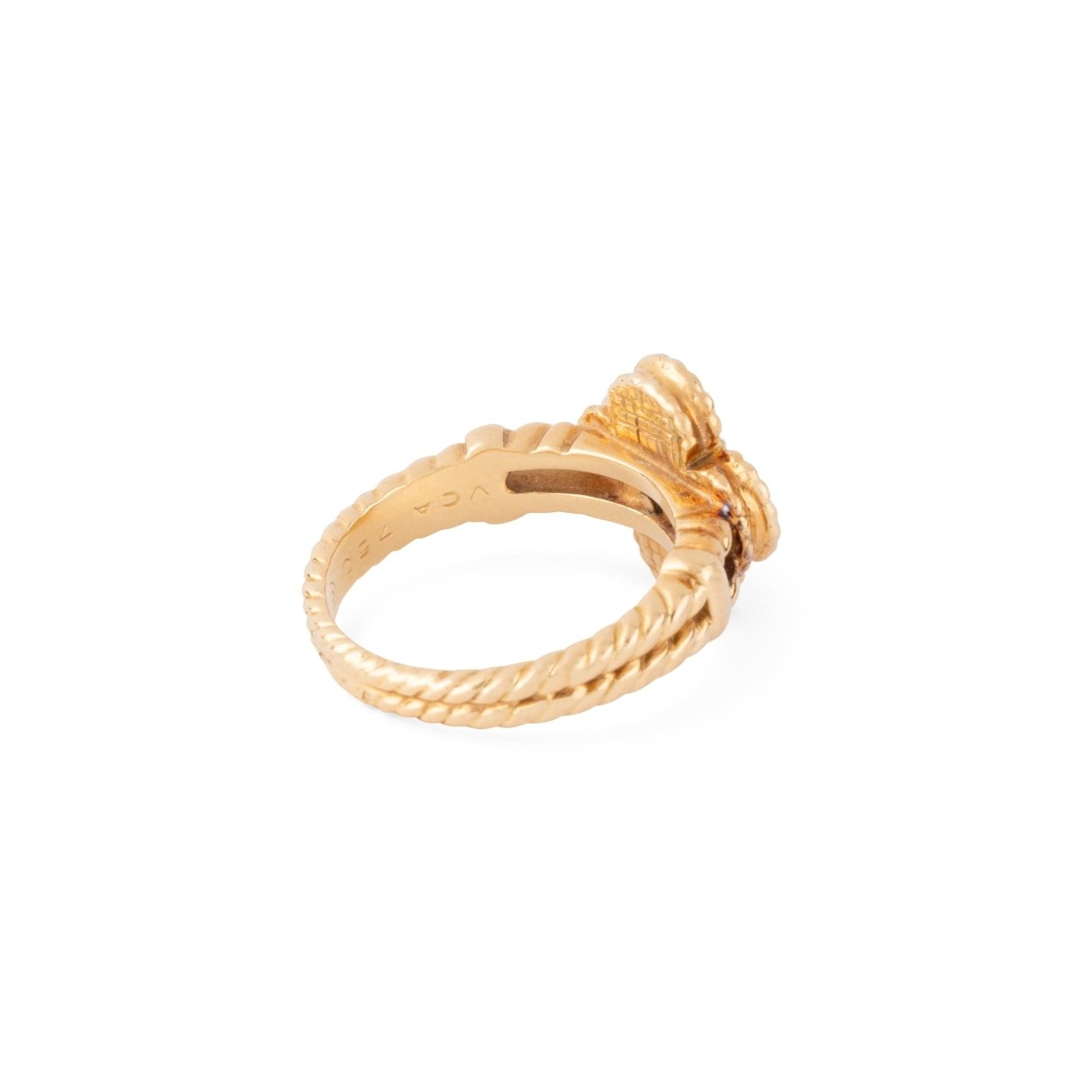 Bague VAN CLEEF & ARPELS "Alhambra" en or jaune, lapis - lazuli et diamant - Castafiore