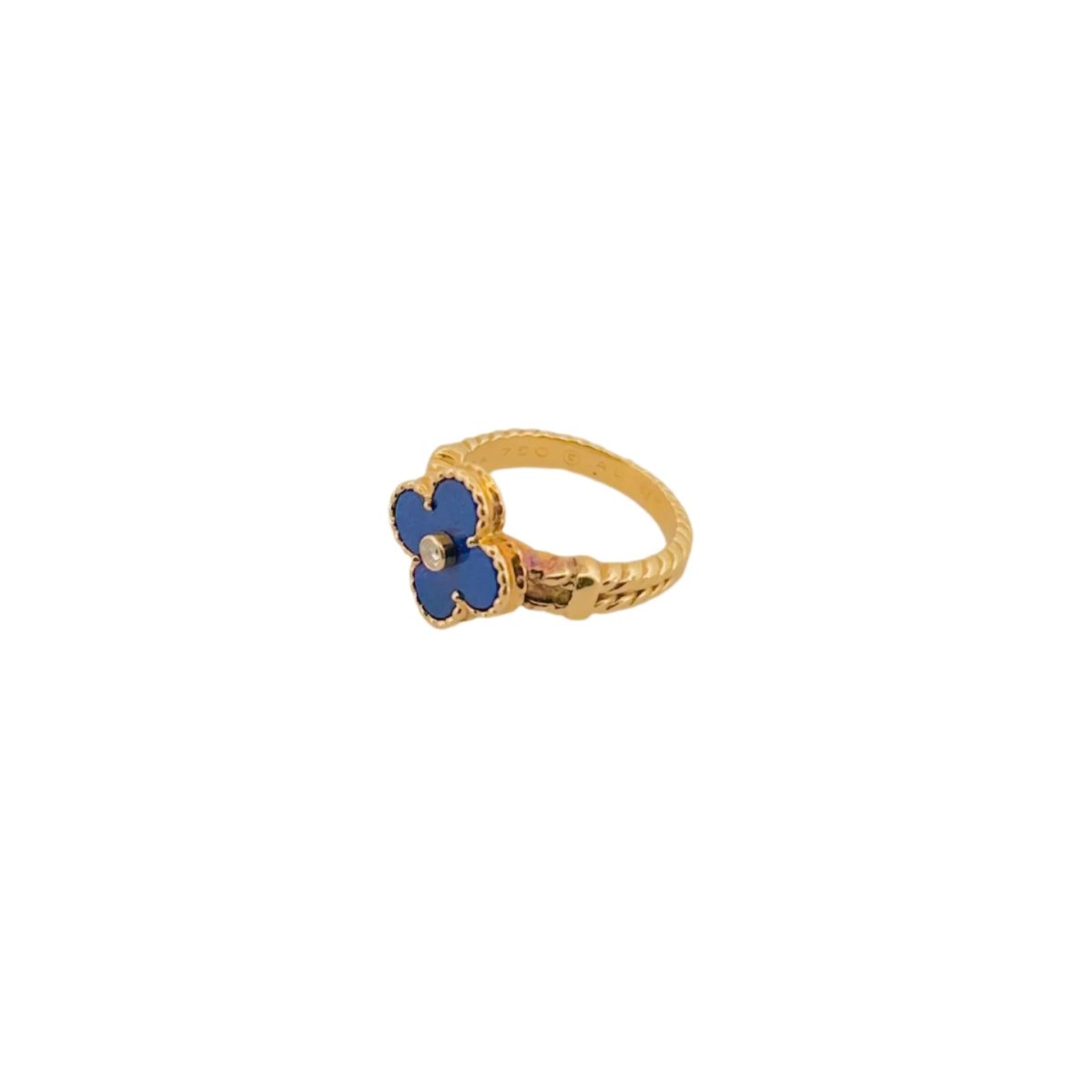 Bague VAN CLEEF & ARPELS Alhambra en or jaune, lapis lazuli et diamant - Castafiore