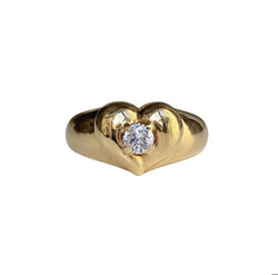 Bague VAN CLEEF & ARPELS Cœur en or jaune et diamant - Castafiore