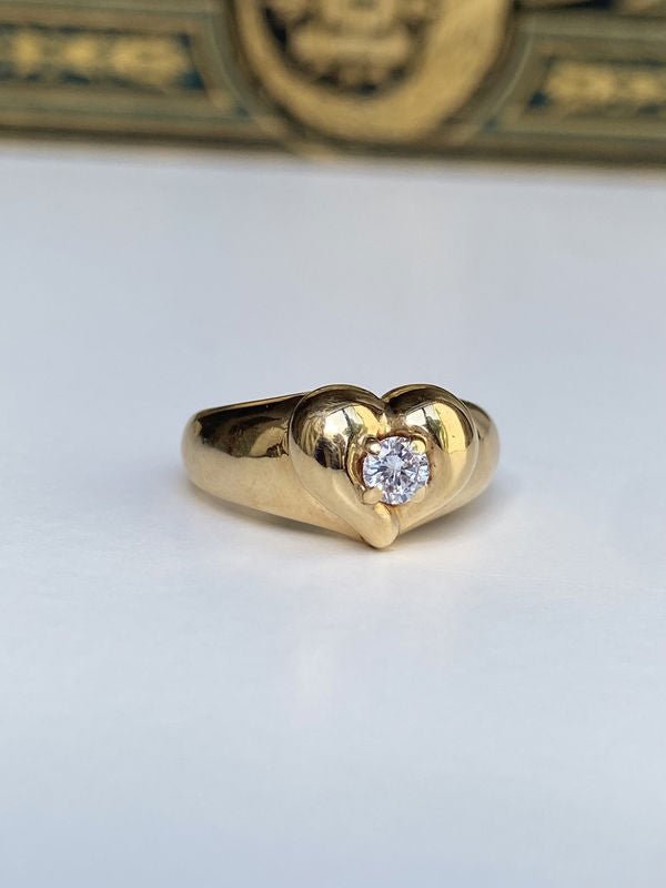Bague VAN CLEEF & ARPELS Cœur en or jaune et diamant - Castafiore