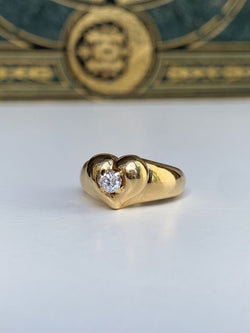 Bague VAN CLEEF & ARPELS Cœur en or jaune et diamant - Castafiore