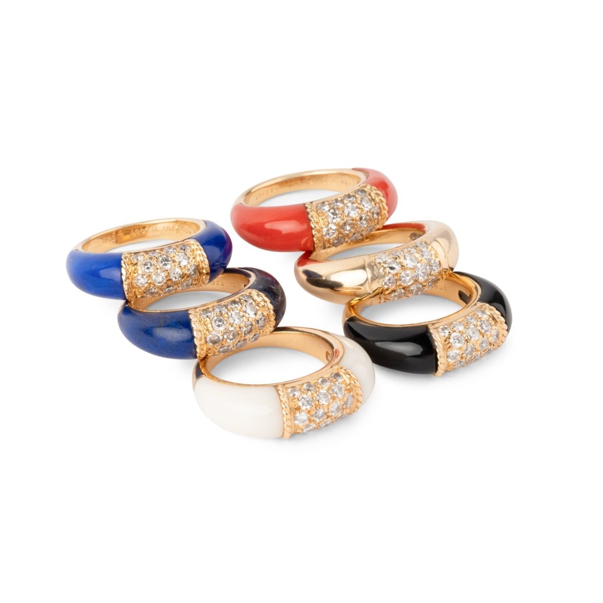 Bague Van Cleef & Arpels, collection Philippine en or jaune et diamants - Castafiore