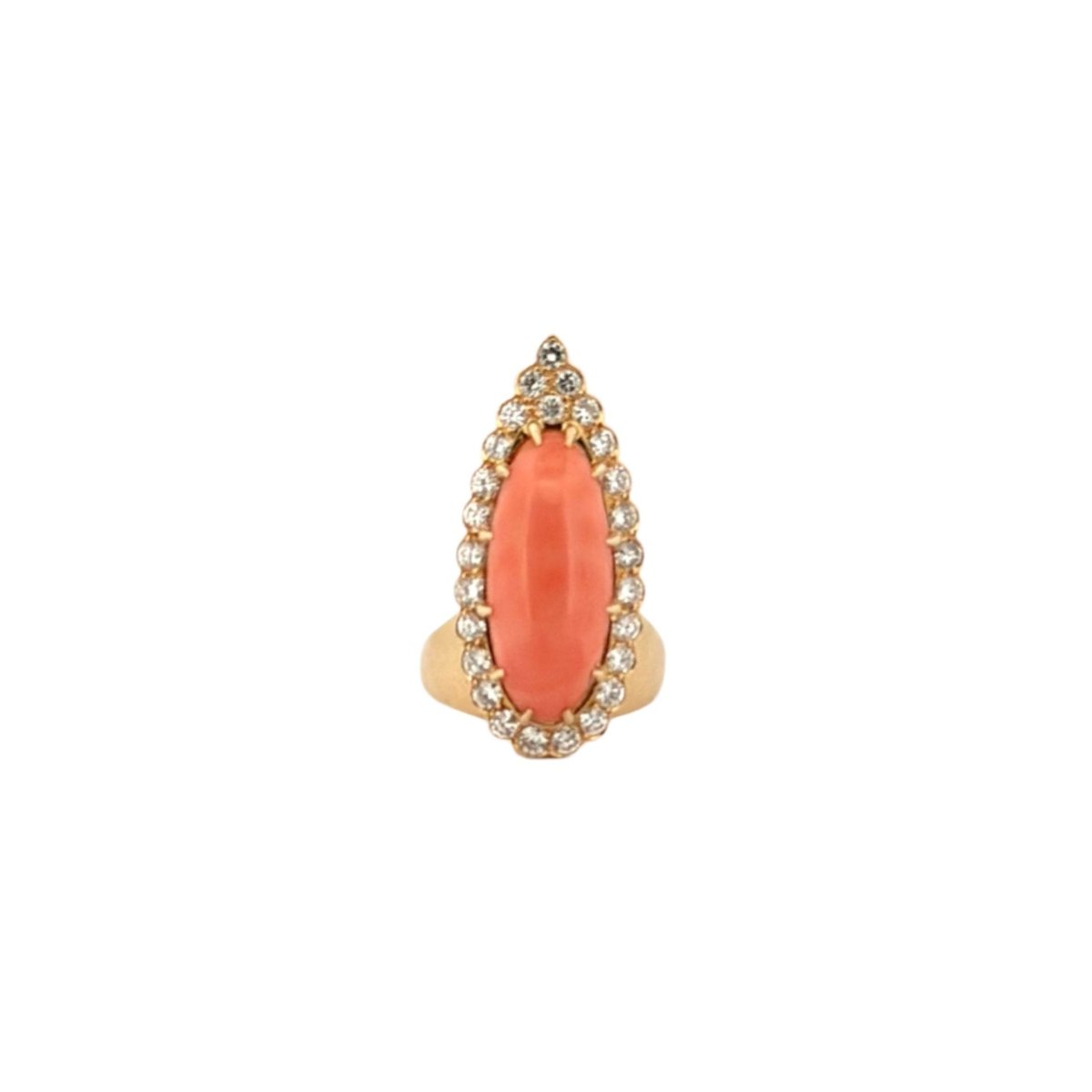 Bague VAN CLEEF & ARPELS en or jaune et corail - Castafiore