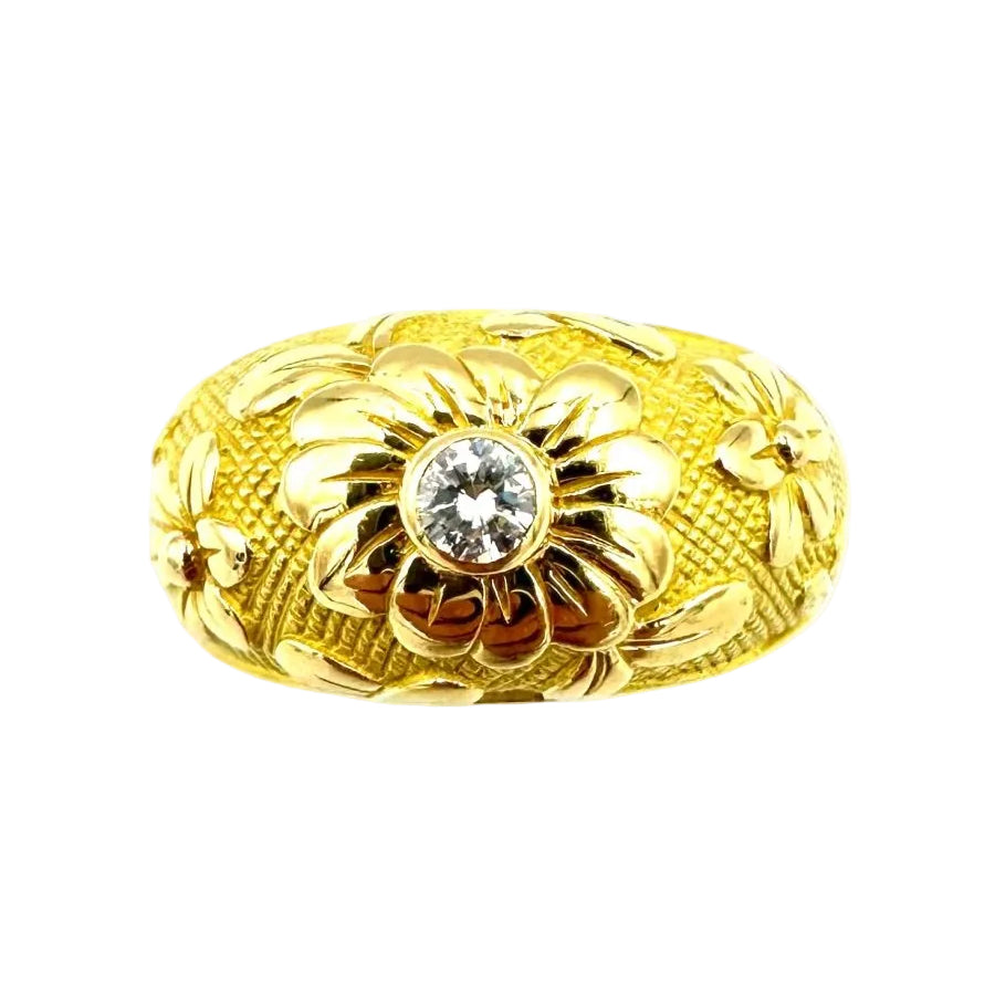 Bague VAN CLEEF & ARPELS en or jaune et diamant - Castafiore