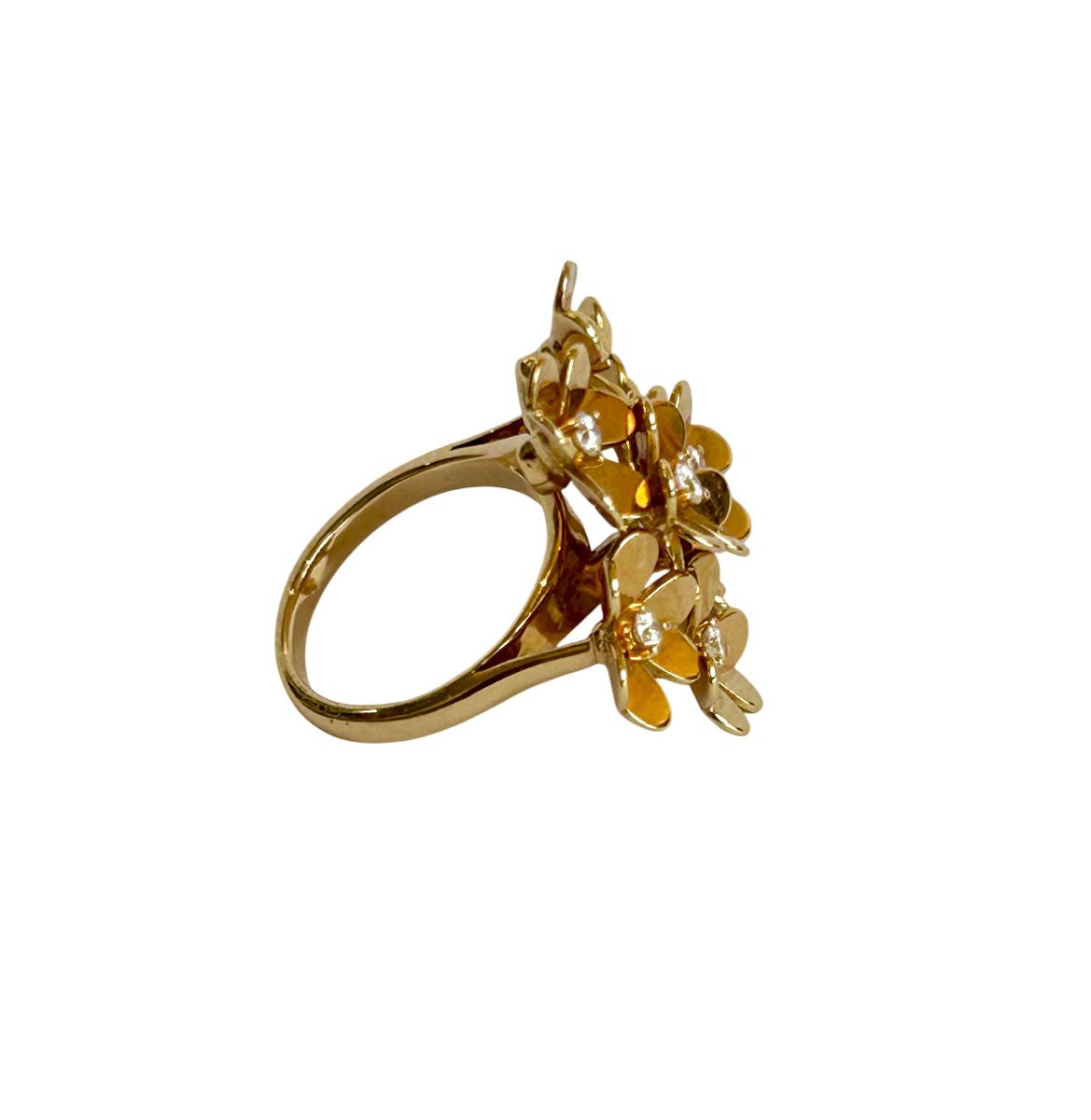 Bague VAN CLEEF & ARPELS "Frivole" en or jaune et diamants - Castafiore