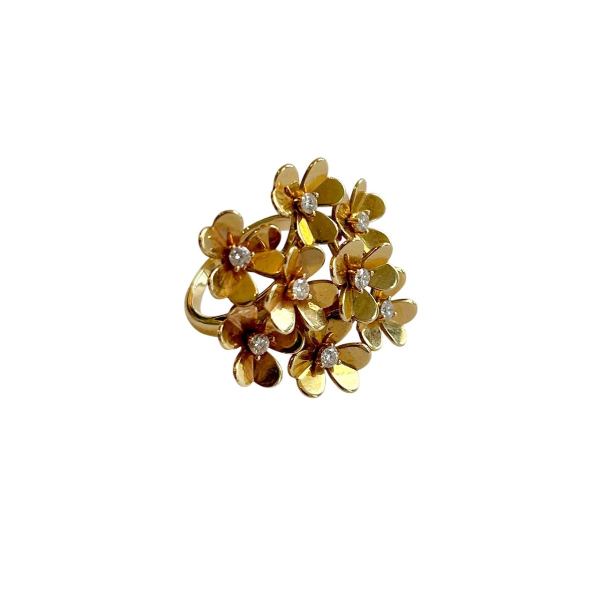 Bague Van Cleef & Arpels "Frivole" en or jaune et diamants - Castafiore
